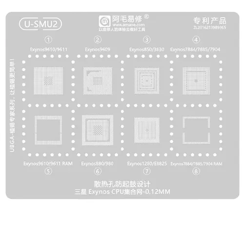 Replacement for AMAOE U-SMU2 BGA REWORK STENCIL - Quality Phone Parts in Sri Lanka